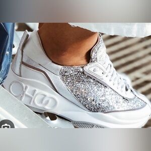 Jimmy Choo NWOT authentic Raine Sparkle Sneaker size 9